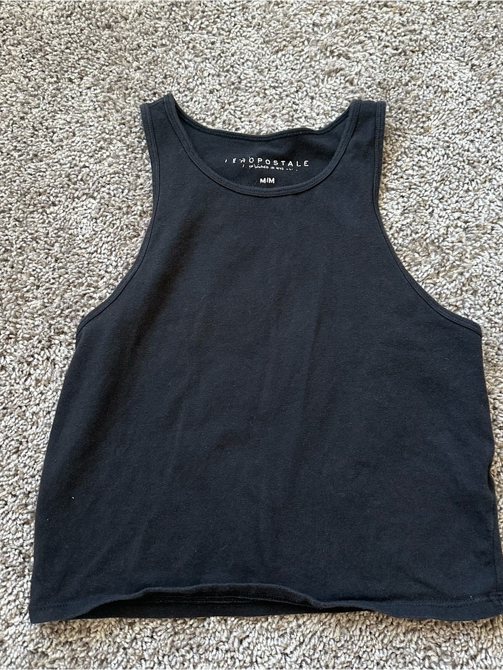 Aeropostale Black Cropped Tank Top - Women's